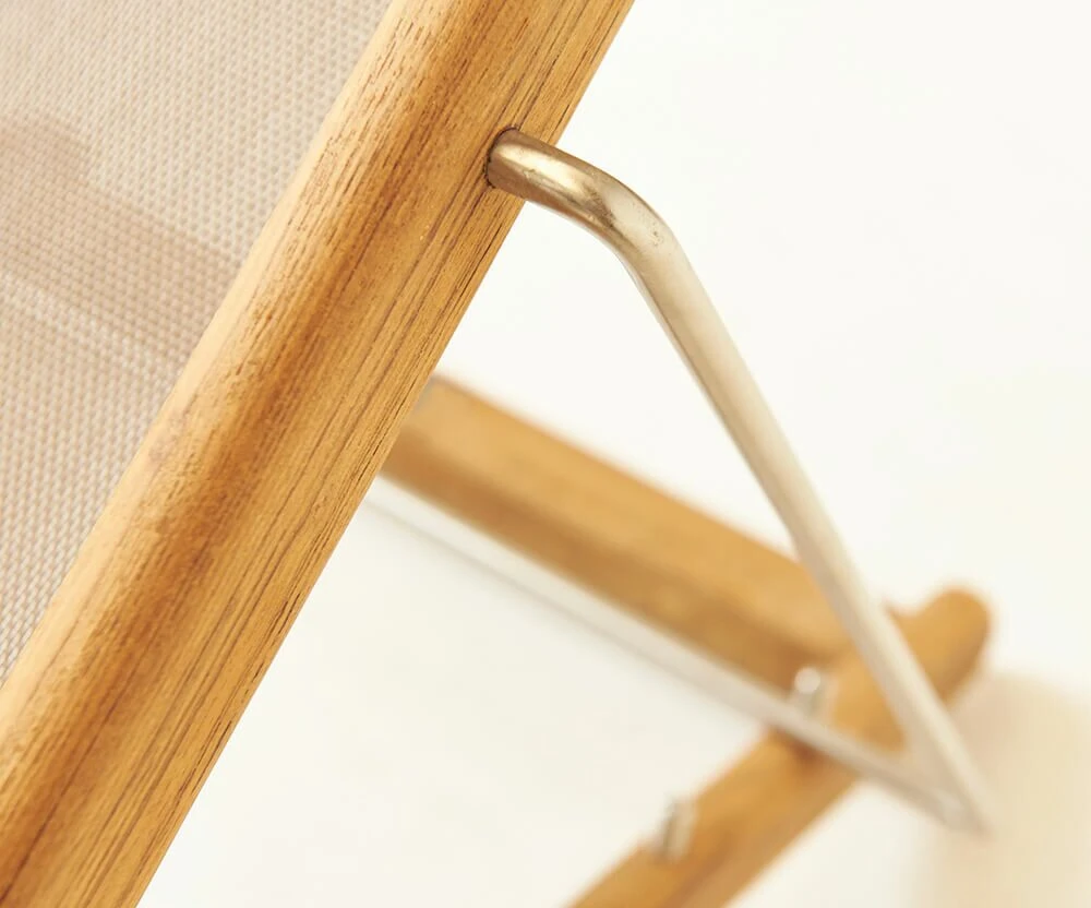 Garten Relax Stuhl Aus Teakholz & Textilene - Modern - Harriett Liegestuhl 4 Garten Relax Stuhl Aus Teakholz & Textilene - Modern - Harriett Liegestuhl – Bild 2