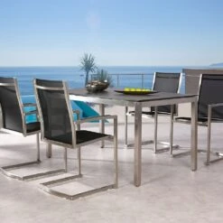 Garten Sitzgruppe Für 4 Personen Aus Edelstahl - Sitzgruppe Lucidum