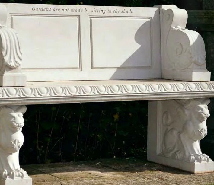 Garten Steinbank Mit Lehne - Raynham Hall 5 Garten Steinbank Mit Lehne - Raynham Hall – Bild 3