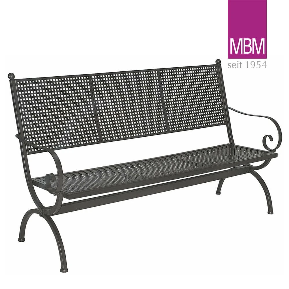 Gartenbank 3 Sitzer Mit Lehne - MBM - Metall/Eisen - 171x68x101cm - Gartenbank Romeo 3 Gartenbank 3 Sitzer Mit Lehne - MBM - Metall/Eisen - 171x68x101cm - Gartenbank Romeo