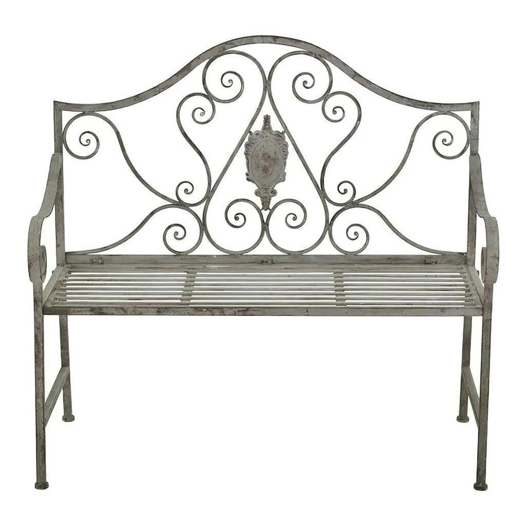 Gartenbank Für 2 Personen Aus Metall Mit Antik-Finish - Winama 3 Gartenbank Für 2 Personen Aus Metall Mit Antik-Finish - Winama