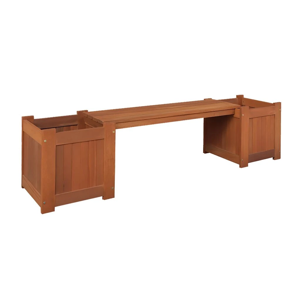 Gartenbank Mit Pflanzgefäßen Aus Holz - Gartenbank Eduardo 3 Gartenbank Mit Pflanzgefäßen Aus Holz - Gartenbank Eduardo