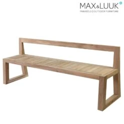 Gartenbank Mit Rückenlehne - Teakholz - Modern - Max&Luuk - Mason Gartenbank