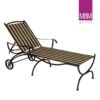 Gartenliege Mit Rollen - MBM - Metall/Eisen & Outdoorgewebe - Liege Medici
