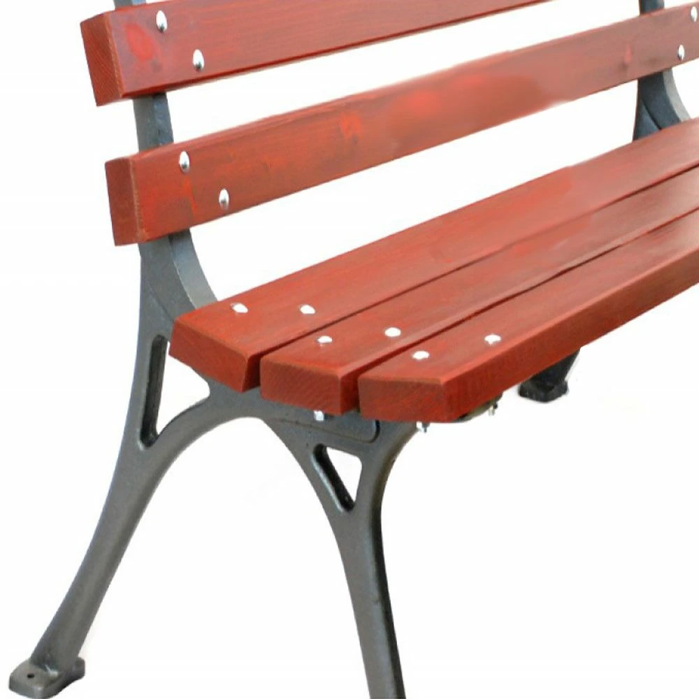 Gartensitzbank Aus Holz Und Gusseisen Mit Rückenlehne - Hampus 4 Gartensitzbank Aus Holz Und Gusseisen Mit Rückenlehne - Hampus – Bild 2