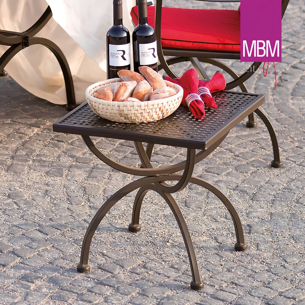 Gartentisch Quadratisch - MBM - Metall/Eisen - 50x50x50cm - Beistelltisch Romeo 4 Gartentisch Quadratisch - MBM - Metall/Eisen - 50x50x50cm - Beistelltisch Romeo – Bild 2