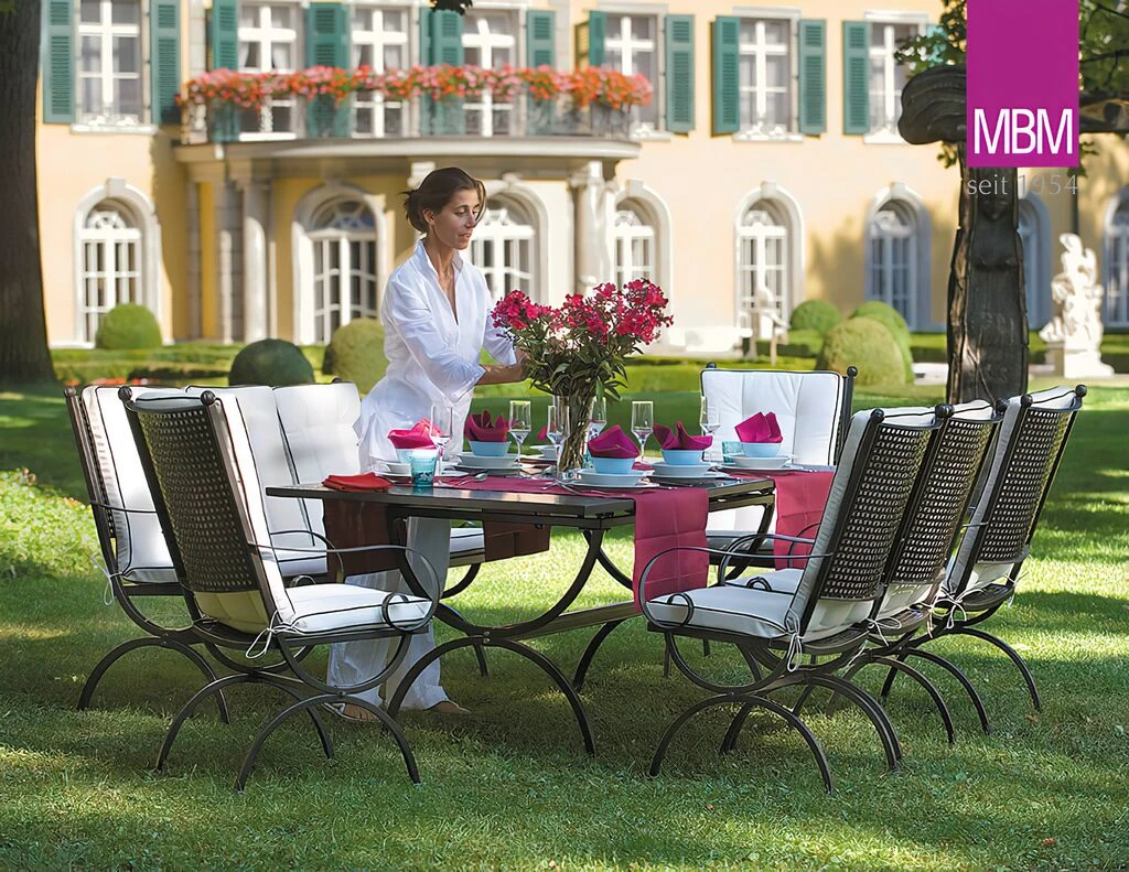 Gartentisch Rechteckig - MBM - Metall/Eisen - 90x160x73cm - Tisch Romeo 4 Gartentisch Rechteckig - MBM - Metall/Eisen - 90x160x73cm - Tisch Romeo – Bild 2