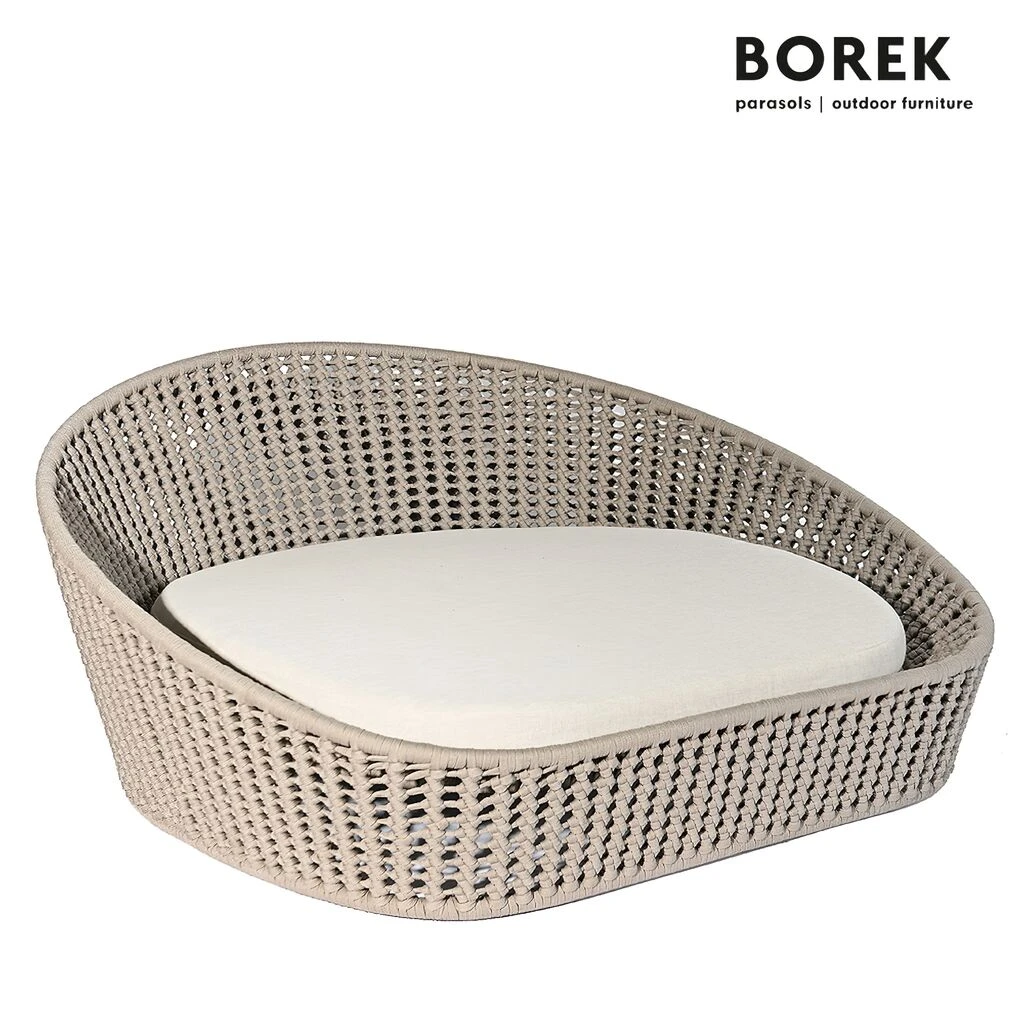 Geflochtenes Outdoor Sonnenbett In Grau Mit Aluminiumgestell - Vigo Tagesbett 6 Geflochtenes Outdoor Sonnenbett In Grau Mit Aluminiumgestell - Vigo Tagesbett – Bild 4