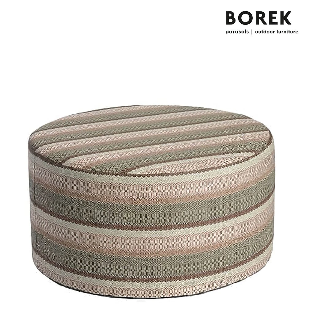 Gestreifter Borek Hocker Für Den Garten Aus Outdoorgewebe - Desio Hocker 3 Gestreifter Borek Hocker Für Den Garten Aus Outdoorgewebe - Desio Hocker