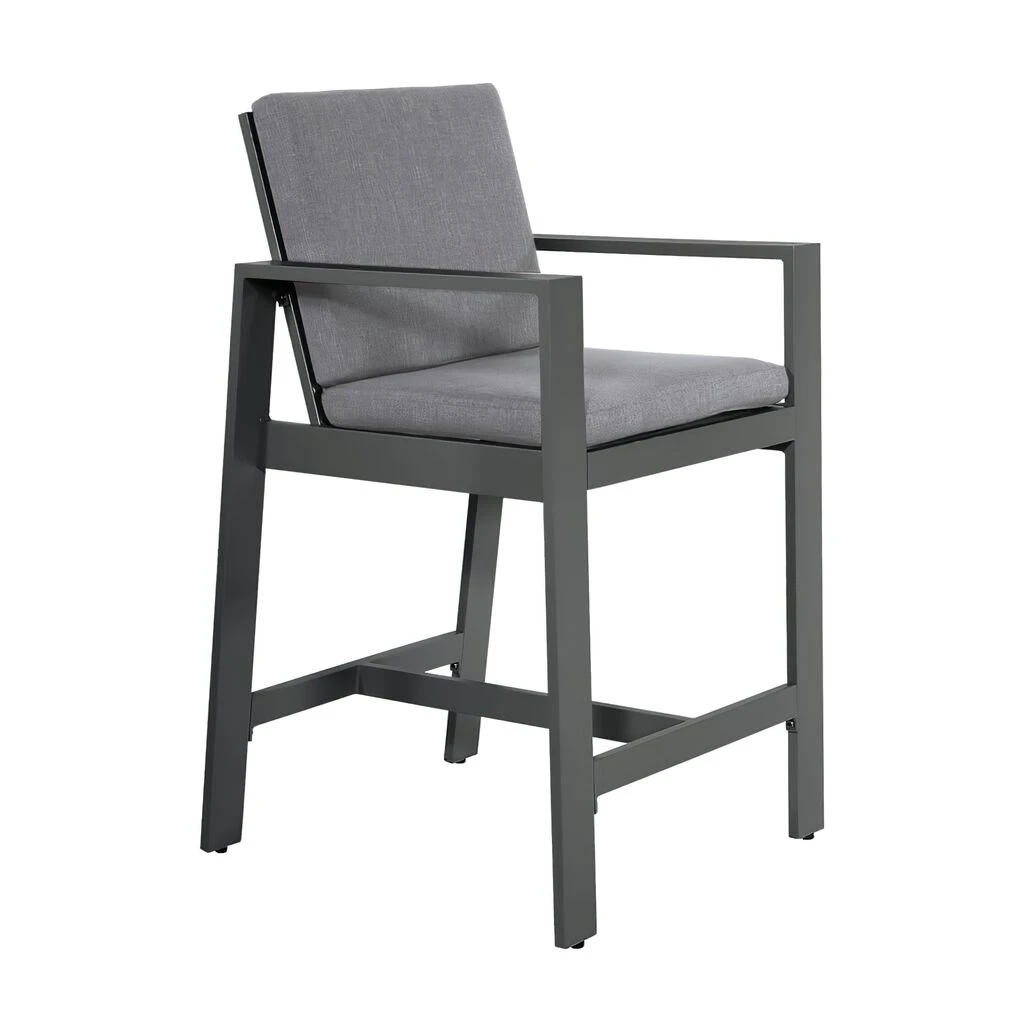 Graue 4-Sitzer Sitzgruppe Aus Aluminium - Bistroset Maggie 4 Graue 4-Sitzer Sitzgruppe Aus Aluminium - Bistroset Maggie – Bild 2