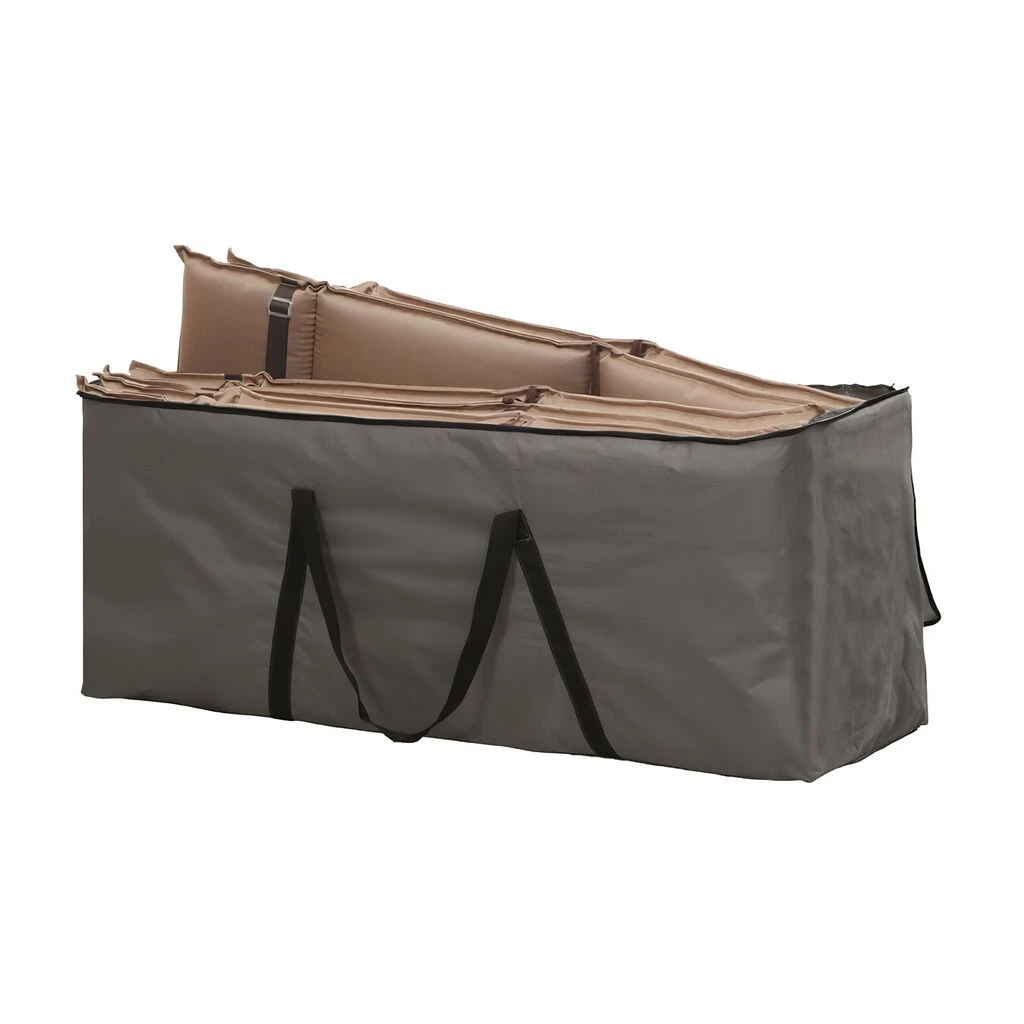 Graue Schutzhülle Für Gartenauflagen 125x40cm - Hülle Limi 4 Graue Schutzhülle Für Gartenauflagen 125x40cm - Hülle Limi – Bild 2