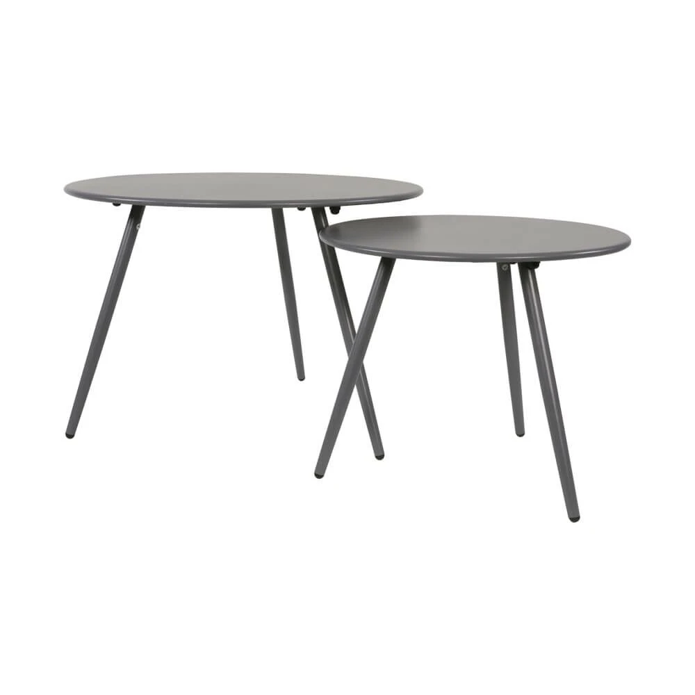 Grauer Beistelltisch Für Lounge Aus Stahl - Moderna Grau 4 Grauer Beistelltisch Für Lounge Aus Stahl - Moderna Grau – Bild 2