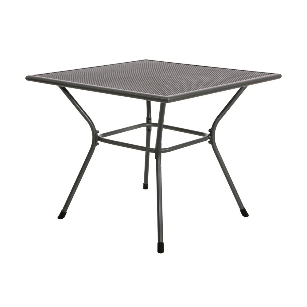 Grauer Stahl Gartentisch 90x90cm Für Terrassen - Klassisch - Hadiron 3 Grauer Stahl Gartentisch 90x90cm Für Terrassen - Klassisch - Hadiron