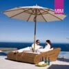 Große Doppelliege Mit Console - MBM - Polyrattan - Braun - Madrigal Relax-Lounge Set -Gartentis Verkaufe grosse doppelliege mit console mbm polyrattan braun madrigal relax lounge set