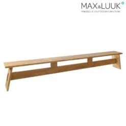 Große Gartenbank Ohne Rückenlehne - Teakholz - Max&Luuk - Finn Gartenbank