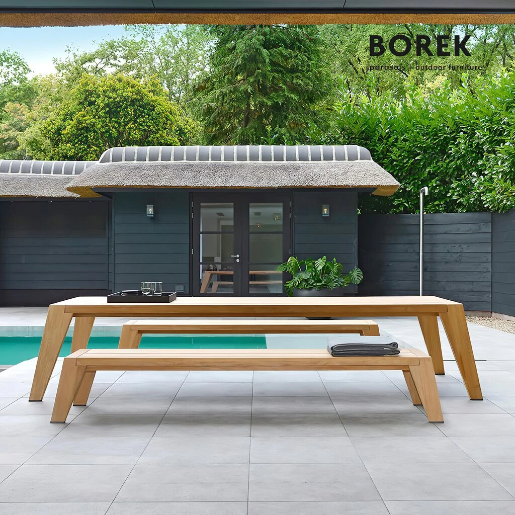 Große Sitzgruppe Mit Bank Und Tisch Aus Teakholz - Hybrid Sitzgruppe 3 Große Sitzgruppe Mit Bank Und Tisch Aus Teakholz - Hybrid Sitzgruppe