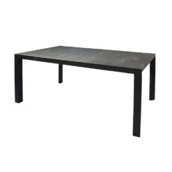 Großer Alu Gartentisch Mit Marmorierter Glaskeramikplatte - Zupero