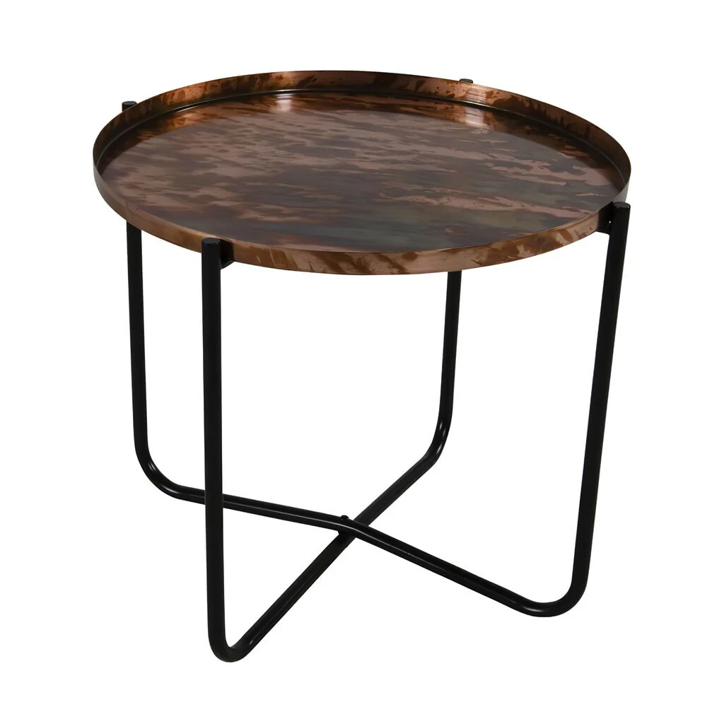 Großer Beistelltisch In Kupfer Aus Eisen - Beistelltisch Aeris 3 Großer Beistelltisch In Kupfer Aus Eisen - Beistelltisch Aeris