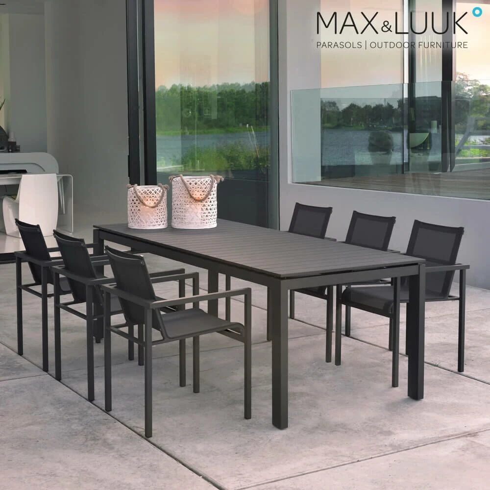 Großer Gartentisch Aus Aluminium - 220x90cm - Rechteckig - Max&Luuk - Morris Tisch 5 Großer Gartentisch Aus Aluminium - 220x90cm - Rechteckig - Max&Luuk - Morris Tisch – Bild 3