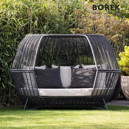 Großes Borek Tagesbett Aus Aluminium Und Ardenza Mit Dach - Nido Gartenbett -Gartentis Verkaufe grosses borek tagesbett aus aluminium und ardenza mit dach nido gartenbett