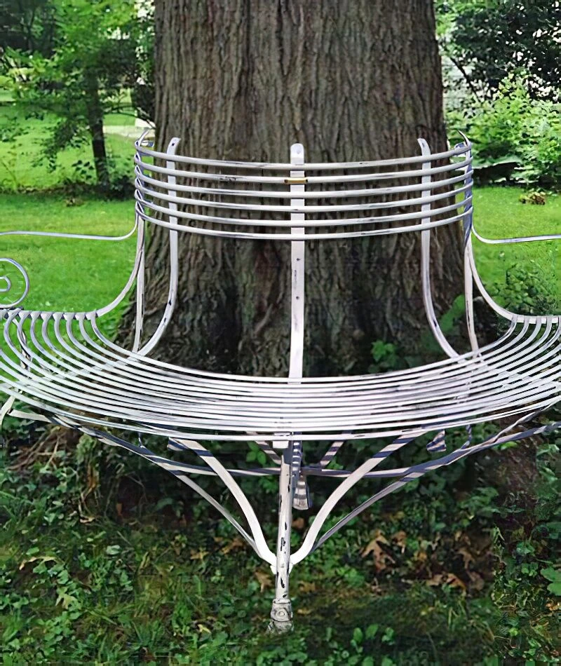 Halbrunde Bank Für Bäume Nostalgisch Antik - Egmond 4 Halbrunde Bank Für Bäume Nostalgisch Antik - Egmond – Bild 2