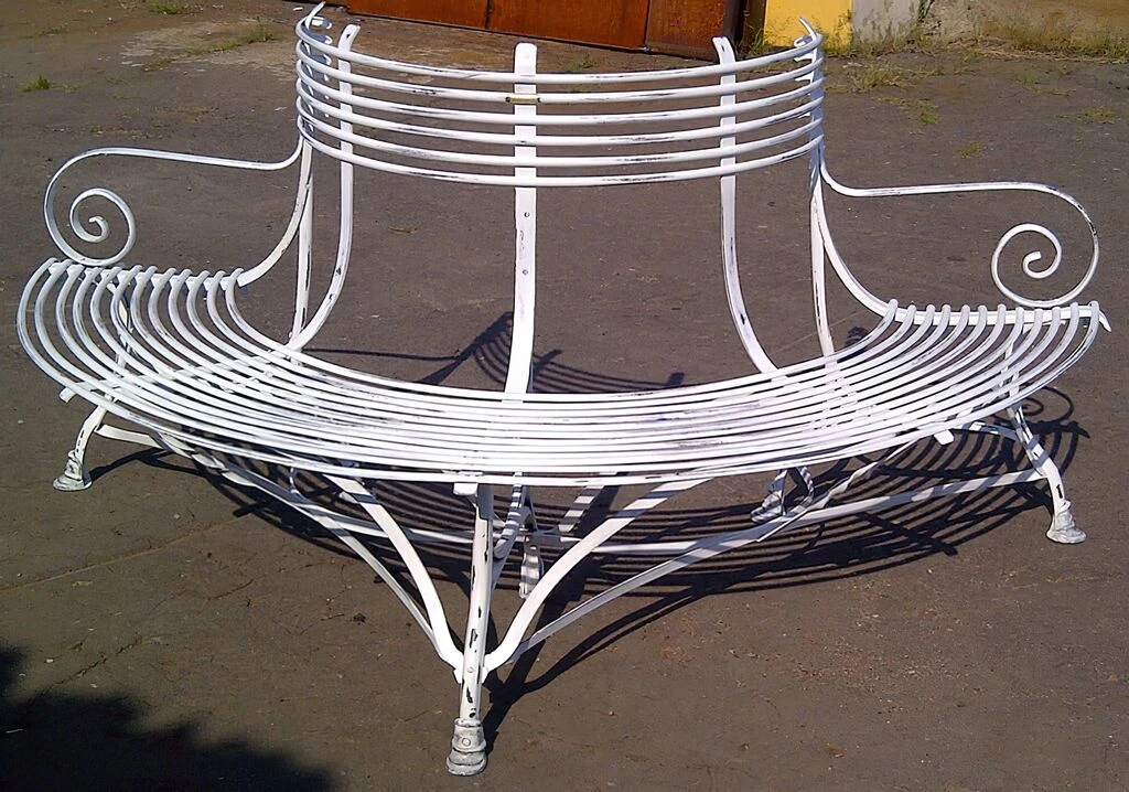 Halbrunde Bank Für Bäume Nostalgisch Antik - Egmond 6 Halbrunde Bank Für Bäume Nostalgisch Antik - Egmond – Bild 4