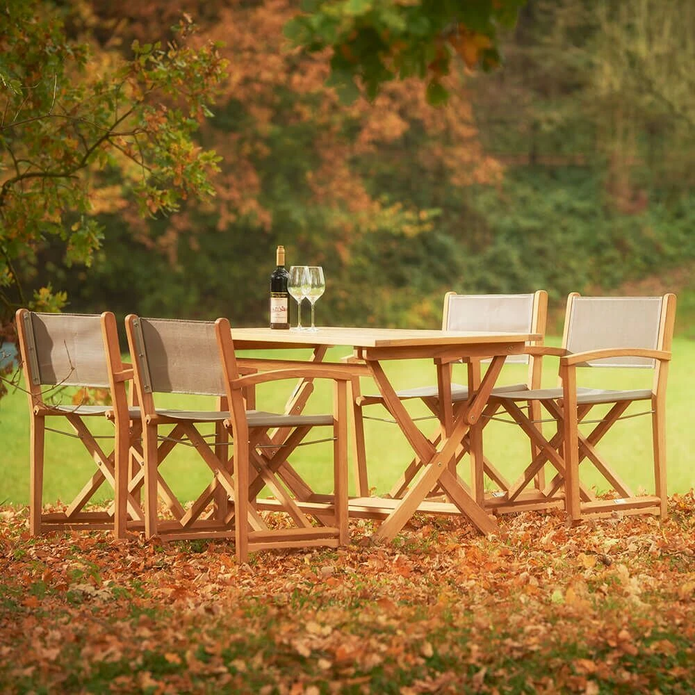 Hochwertiger Teakholz Garten Klapptisch - 130x75cm - Blake Klapptisch 6 Hochwertiger Teakholz Garten Klapptisch - 130x75cm - Blake Klapptisch – Bild 4