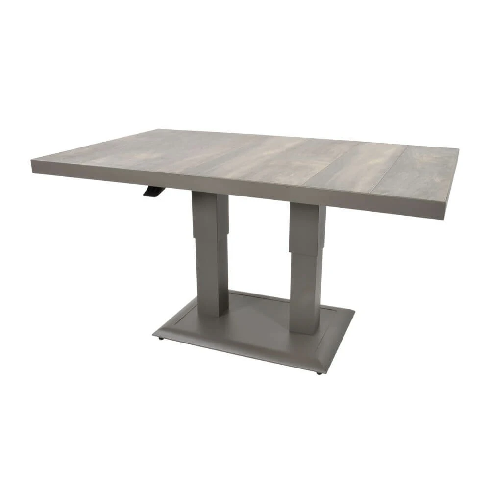 Höhenverstellbarer Alu-Keramik Gartentisch - Esstisch Flero 3 Höhenverstellbarer Alu-Keramik Gartentisch - Esstisch Flero