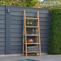 Hohes Regal Aus Teakholz Für Den Garten - Max&Luuk - Puck Regal -Gartentis Verkaufe hohes regal aus teakholz fuer den garten max luuk puck regal4