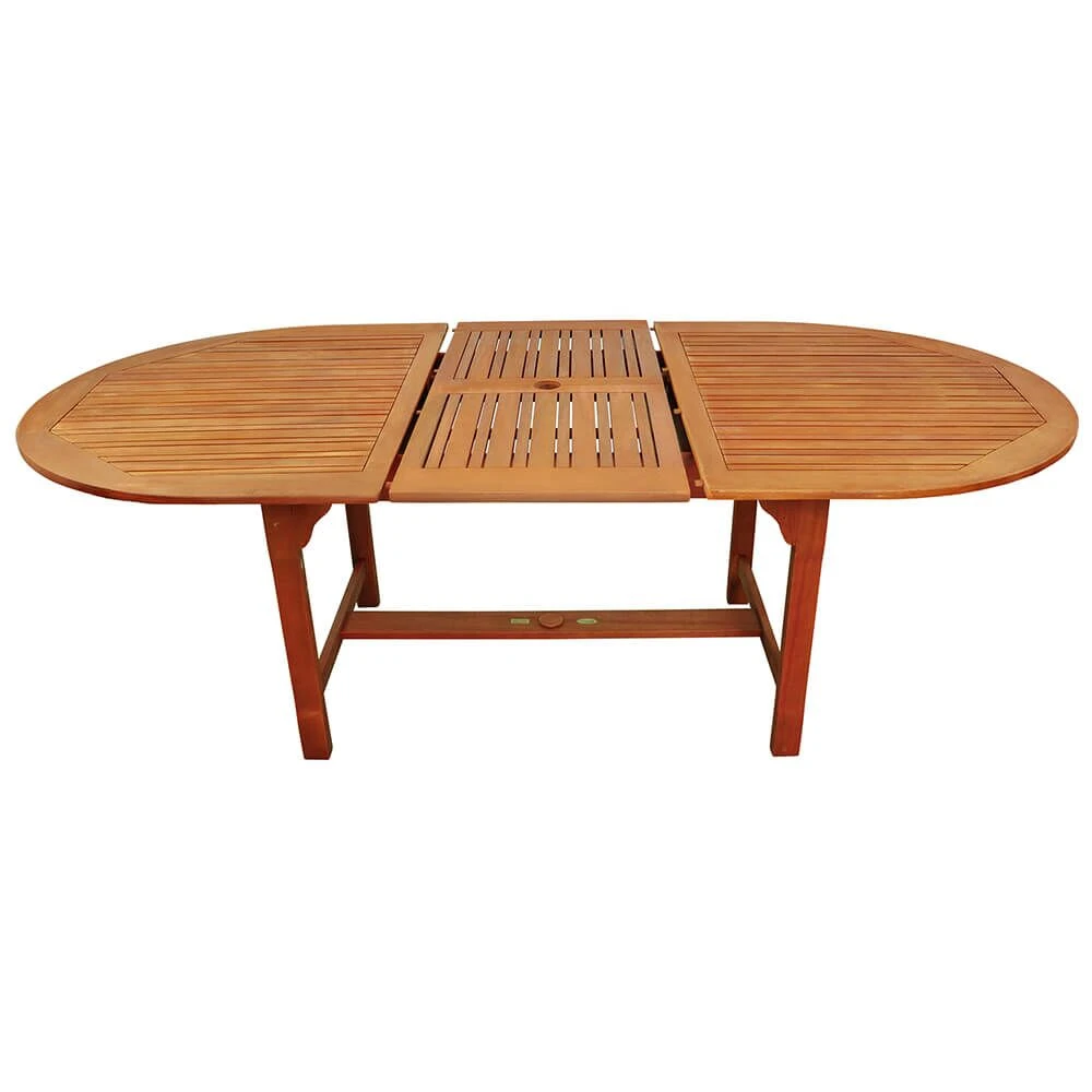 Holztisch Für Draußen - Ausziehbar Und Mit Schirmloch - Alveolatae Tisch 6 Holztisch Für Draußen - Ausziehbar Und Mit Schirmloch - Alveolatae Tisch – Bild 4