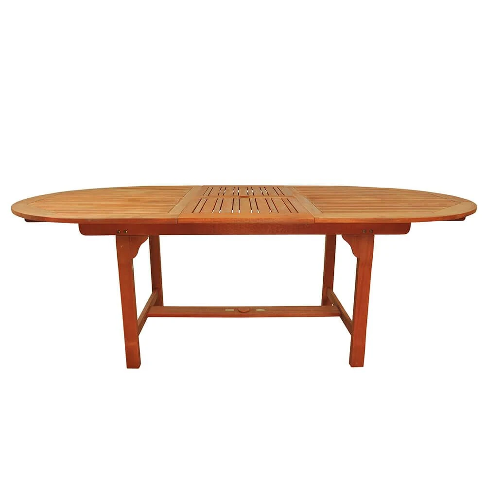 Holztisch Für Draußen - Ausziehbar Und Mit Schirmloch - Alveolatae Tisch 7 Holztisch Für Draußen - Ausziehbar Und Mit Schirmloch - Alveolatae Tisch – Bild 5