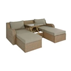 Individuelles Gartensofa Mit Hocker Und Tisch - Sitzmöbel Poan