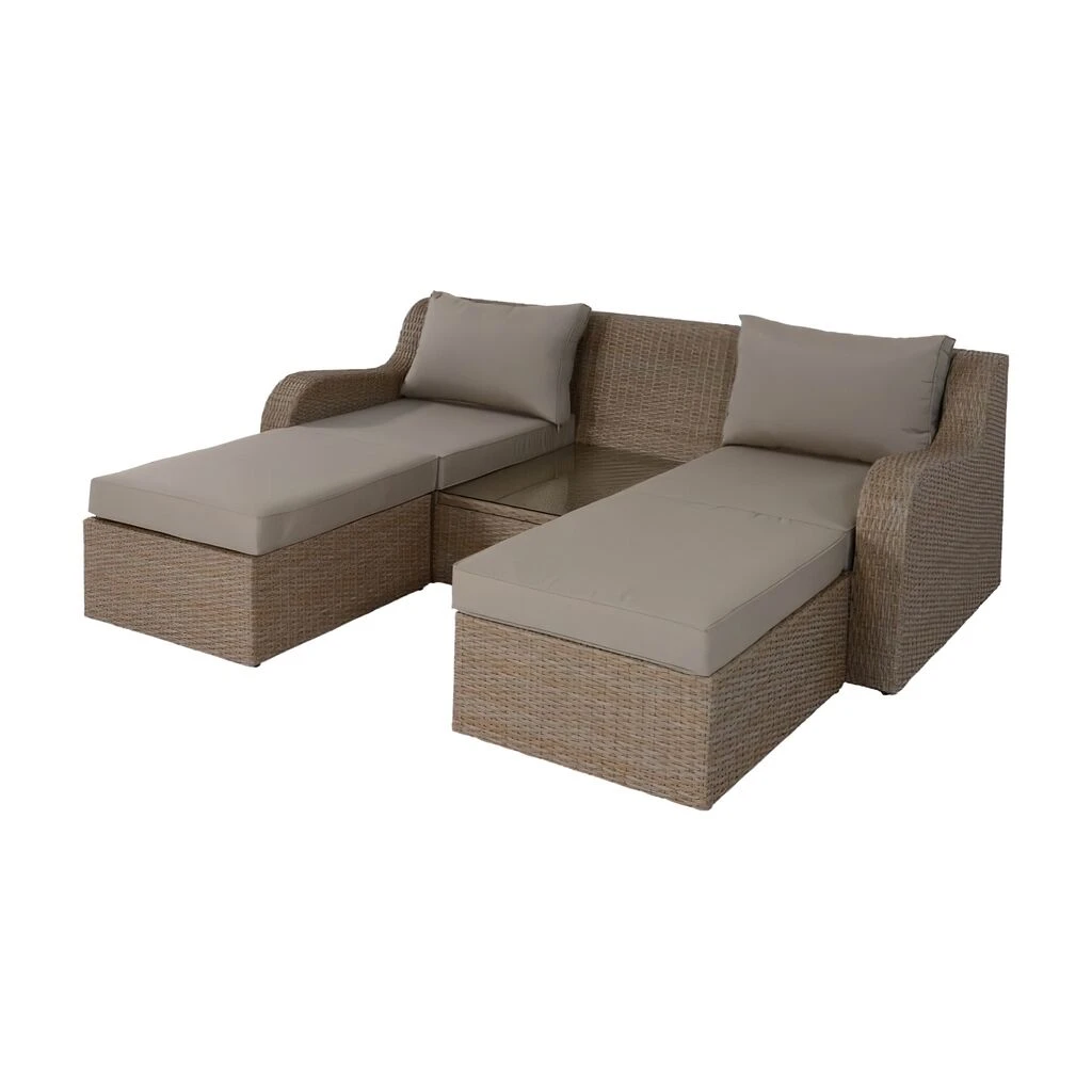 Individuelles Gartensofa Mit Hocker Und Tisch - Sitzmöbel Poan 4 Individuelles Gartensofa Mit Hocker Und Tisch - Sitzmöbel Poan – Bild 2