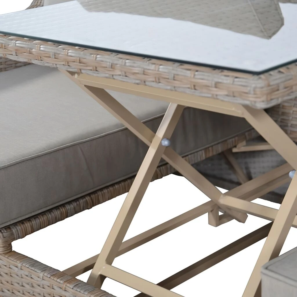 Individuelles Gartensofa Mit Hocker Und Tisch - Sitzmöbel Poan 7 Individuelles Gartensofa Mit Hocker Und Tisch - Sitzmöbel Poan – Bild 5