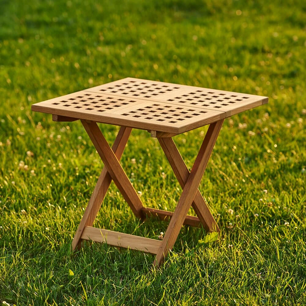 Klappbarer Garten Beistelltisch Aus Teakholz - Eckig - Toby Beistelltisch 7 Klappbarer Garten Beistelltisch Aus Teakholz - Eckig - Toby Beistelltisch – Bild 5