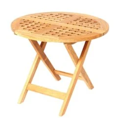 Klappbarer Garten Beistelltisch Aus Teakholz - Rund - Toby Beistelltisch