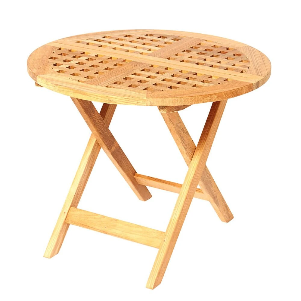 Klappbarer Garten Beistelltisch Aus Teakholz - Rund - Toby Beistelltisch 3 Klappbarer Garten Beistelltisch Aus Teakholz - Rund - Toby Beistelltisch