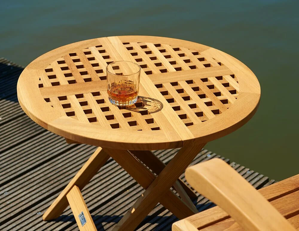 Klappbarer Garten Beistelltisch Aus Teakholz - Rund - Toby Beistelltisch 6 Klappbarer Garten Beistelltisch Aus Teakholz - Rund - Toby Beistelltisch – Bild 4