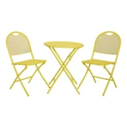 Klappbares 2-Sitzer Kaffeeset In Gelb Oder Weiß - Bistroset Rosie