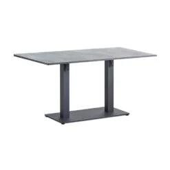 Klapptisch Aus Aluminium Mit HPL-Platte In Cementoptik - Ofinamo