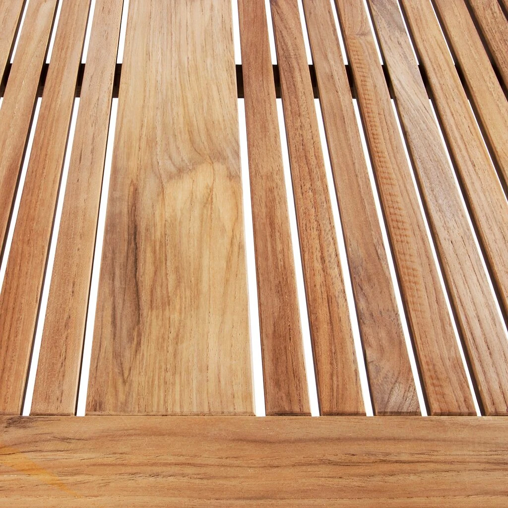 Klassischer Edelstahl Esstisch Für Den Garten Mit Teakholzplatte - Maromi 4 Klassischer Edelstahl Esstisch Für Den Garten Mit Teakholzplatte - Maromi – Bild 2