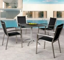 Kleine 4-Sitzer Gartengarnitur Mit Klapptisch - Sitzgruppe Clarere