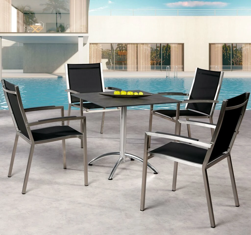 Kleine 4-Sitzer Gartengarnitur Mit Klapptisch - Sitzgruppe Clarere 3 Kleine 4-Sitzer Gartengarnitur Mit Klapptisch - Sitzgruppe Clarere