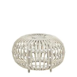 Kugeliger Beistelltisch Aus Alu Rattan In Verschiedenen Farben - Beistelltisch Vinni