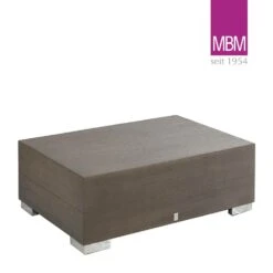 Lounge-Tisch Aus Resysta In Stone Grey Mit Aluminiumfüßen - MBM - Loungetisch Long Island