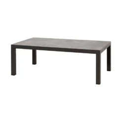 Loungetisch 120cm Aus Alu Und Keramik - Grau - Loungetisch Rano