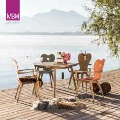 MBM Gartenmöbel Set - 4 Stühle & Tisch - Resysta - Modern - Set Alpenblick