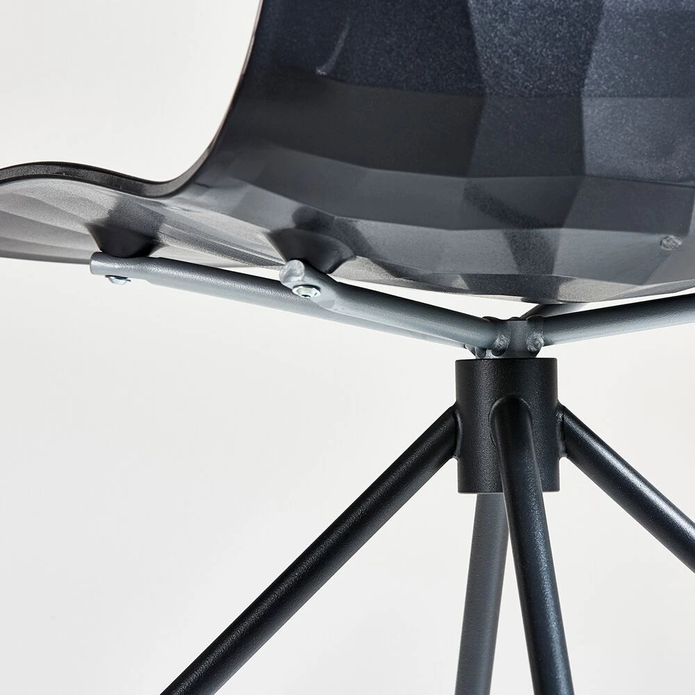 Moderne 6-Sitzer Essecke Mit Ausziehtisch Und Drehstühlen - Anthrazit/weiß - Efinie 6 Moderne 6-Sitzer Essecke Mit Ausziehtisch Und Drehstühlen - Anthrazit/weiß - Efinie – Bild 4