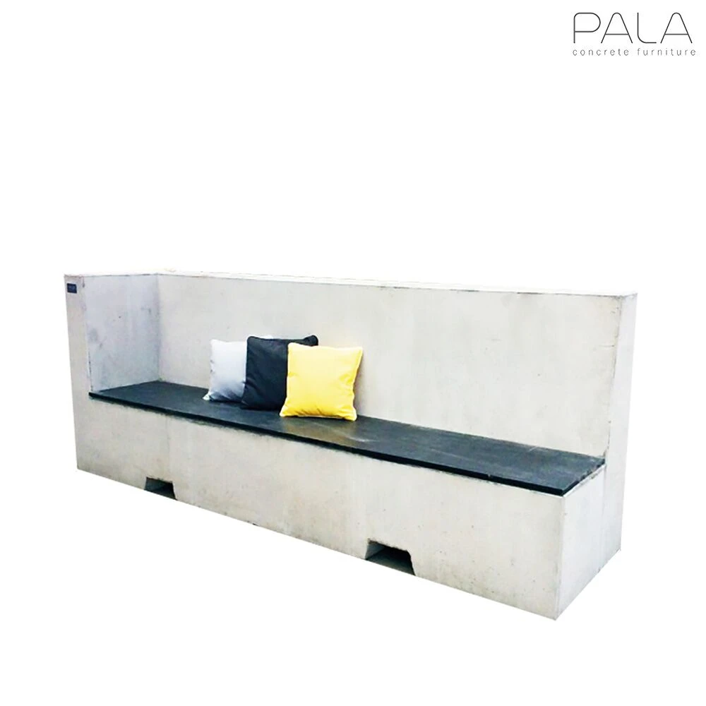 Moderne Bank Aus Beton Für Die Park- Oder Stadtgestaltung - Helmi 3 Moderne Bank Aus Beton Für Die Park- Oder Stadtgestaltung - Helmi
