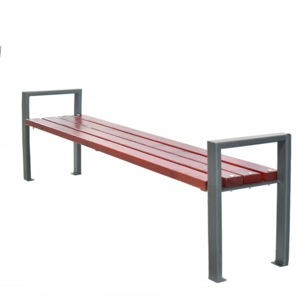 Moderne Gartenbank Mit Armlehne Aus Metall Und Holz - Frigga 3 Moderne Gartenbank Mit Armlehne Aus Metall Und Holz - Frigga